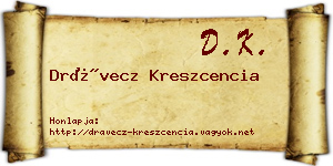 Drávecz Kreszcencia névjegykártya